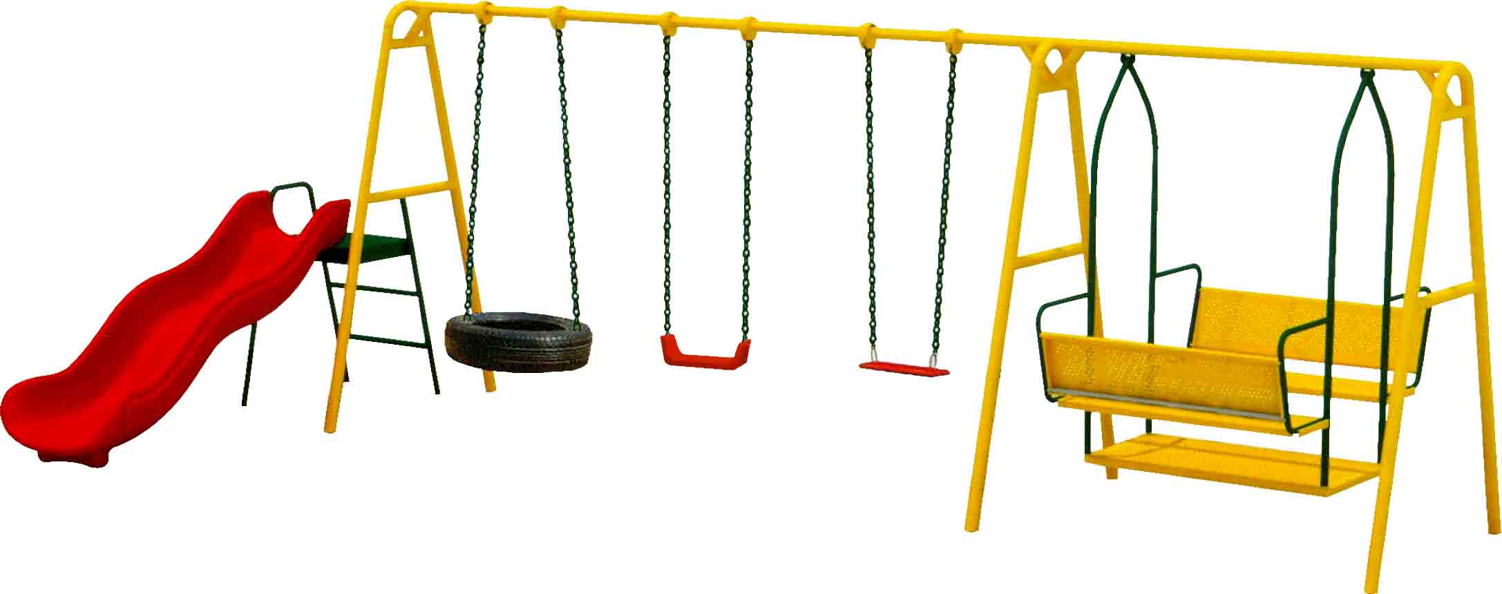 xích đu cầu trượt ngoài trời